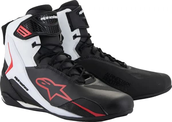 Botas Alpinestars FASTER-4 Negro Blanco Rojo